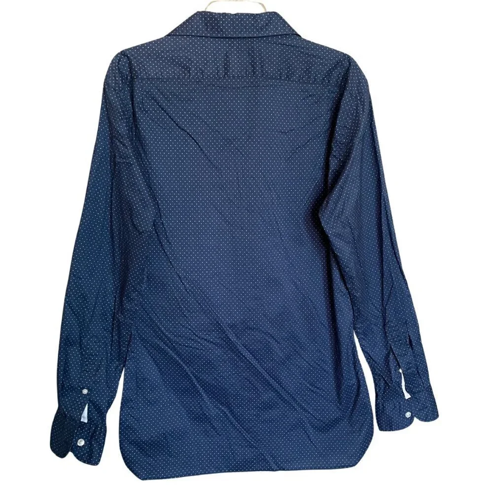 J.Crew Slim-fit Ludlow Premium Cotton Slim Fit Dress Shirt Blue Polka Dot Size L